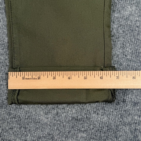 Levi Strauss Mid Rise Capri Pants Womens 10 W30 Green Stretch Cropped Casual New - Picture 8 of 10